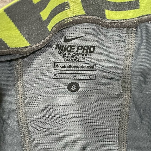 NIKE PRO men’s base layer gray 6/8 S small - Picture 3 of 4